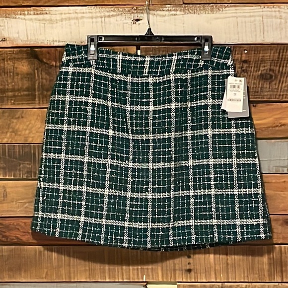 NWT On 34th Checked Tweed Mini Skirt. - Picture 2 of 5